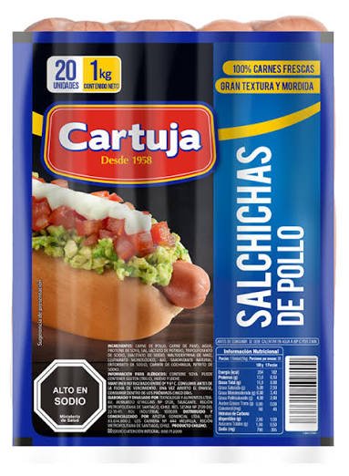 Salchichas de pollo 1 kg