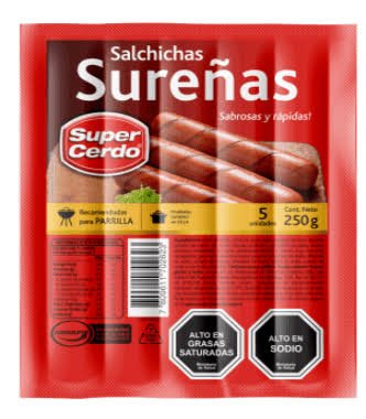 Salchichas Sureñas 5 unidades 250 g
